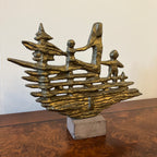 Bronze sculpture "Sagoskeppet" by Elma Oijens