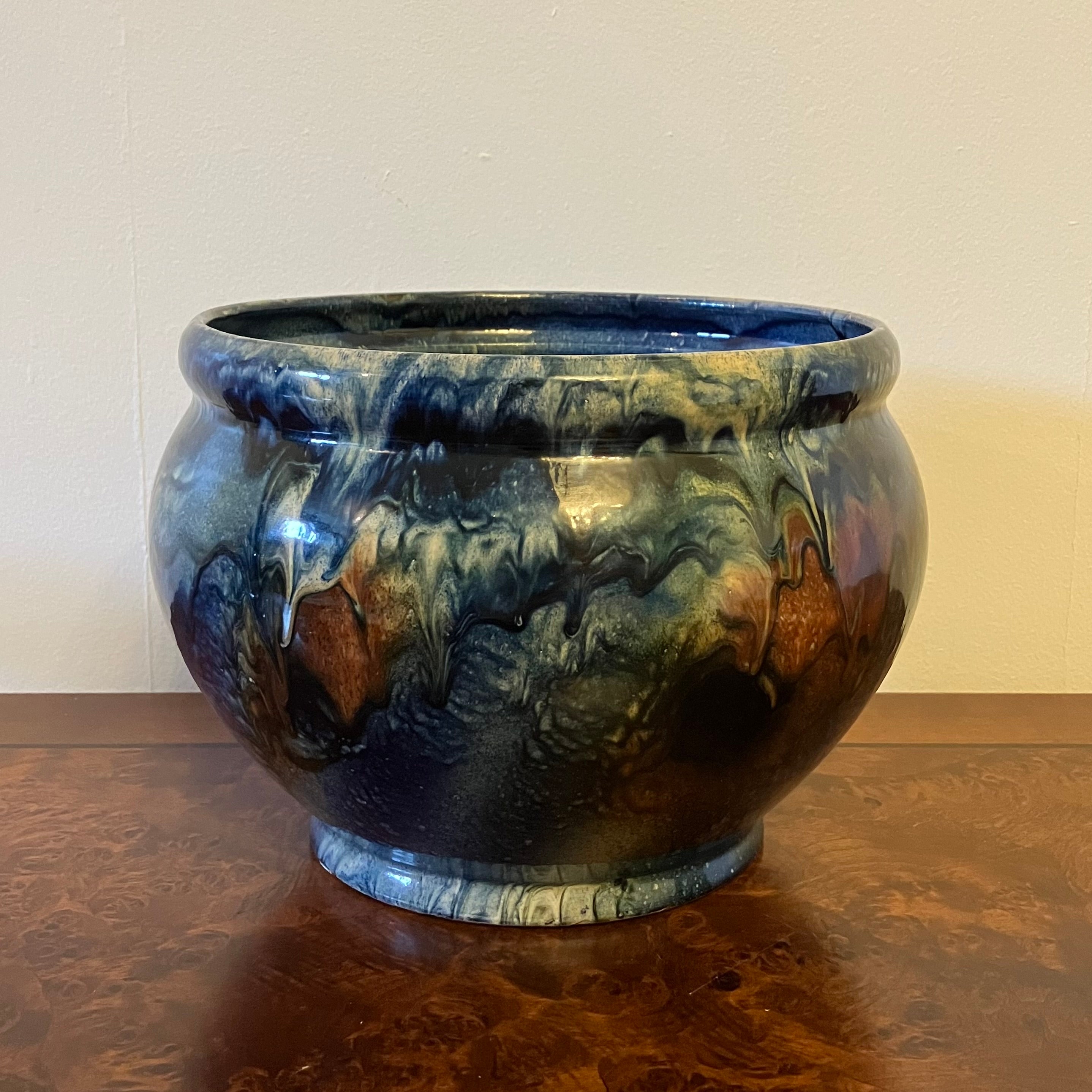 Large glazed pot from Upsala Ekeby