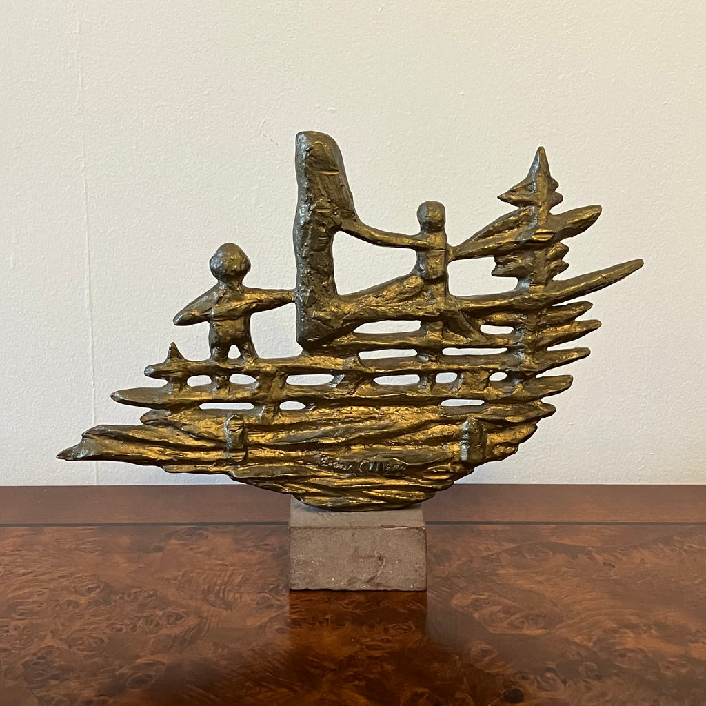 Bronze sculpture "Sagoskeppet" by Elma Oijens