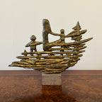 Bronze sculpture "Sagoskeppet" by Elma Oijens