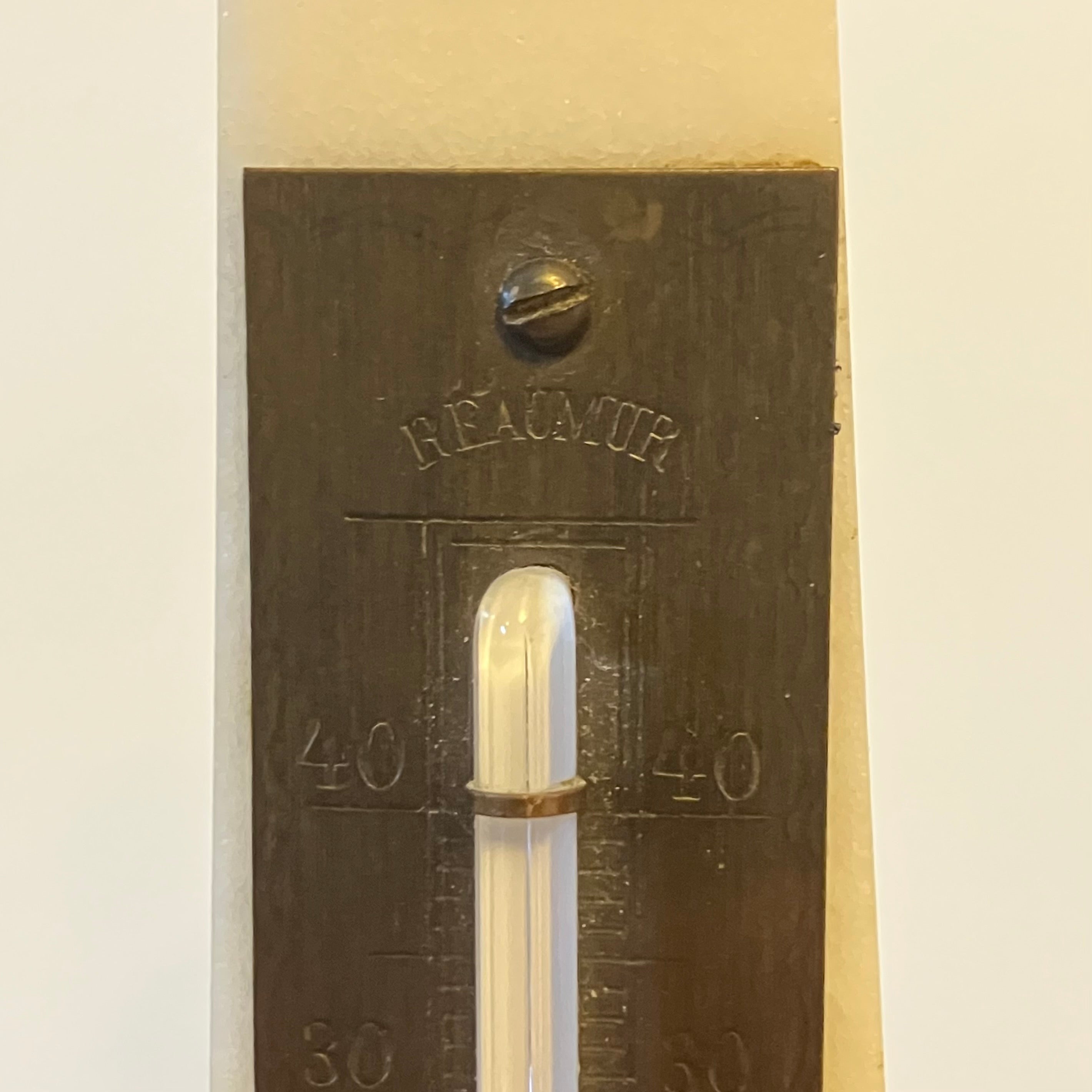 Antique marble desk thermometer