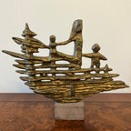 Bronze sculpture "Sagoskeppet" by Elma Oijens