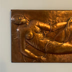 Art Nouveau copper relief