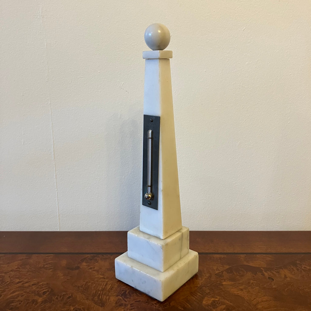 Antique marble desk thermometer