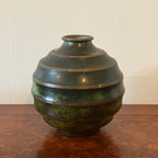 Art deco vase in patinated brass from Svenska Metallverken