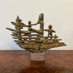 Bronze sculpture "Sagoskeppet" by Elma Oijens