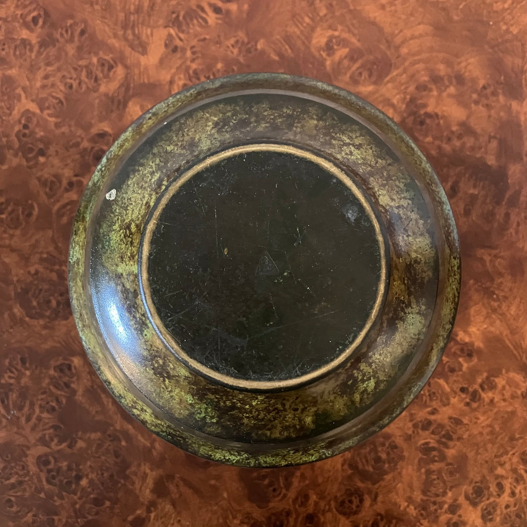 Art deco vase in patinated brass from Svenska Metallverken