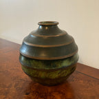 Art deco vase in patinated brass from Svenska Metallverken