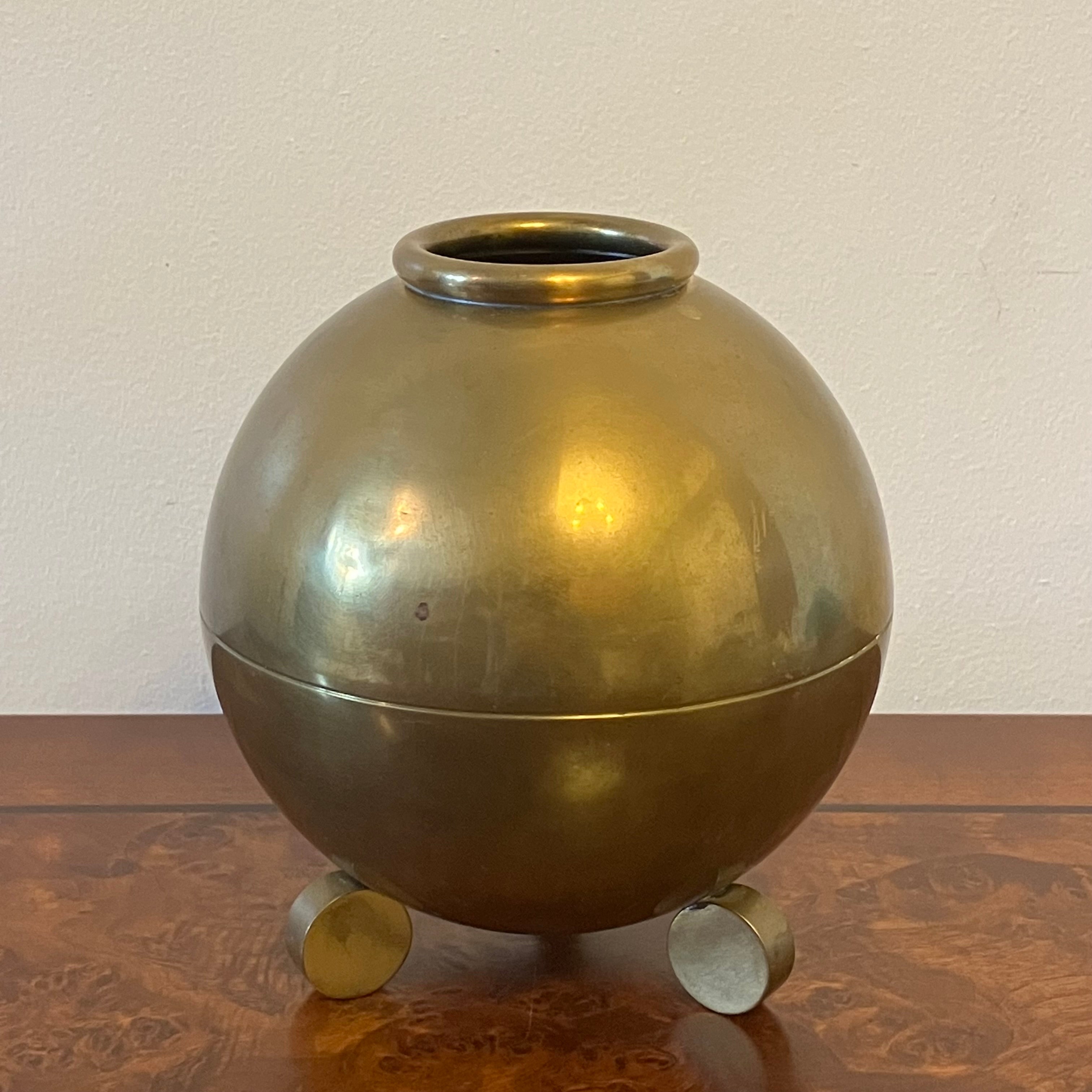 Brass vase by Carl Einar Borgström