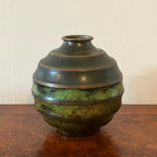 Art deco vase in patinated brass from Svenska Metallverken