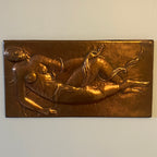 Art Nouveau copper relief