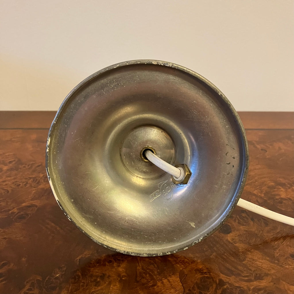 Art deco pewter table lamp