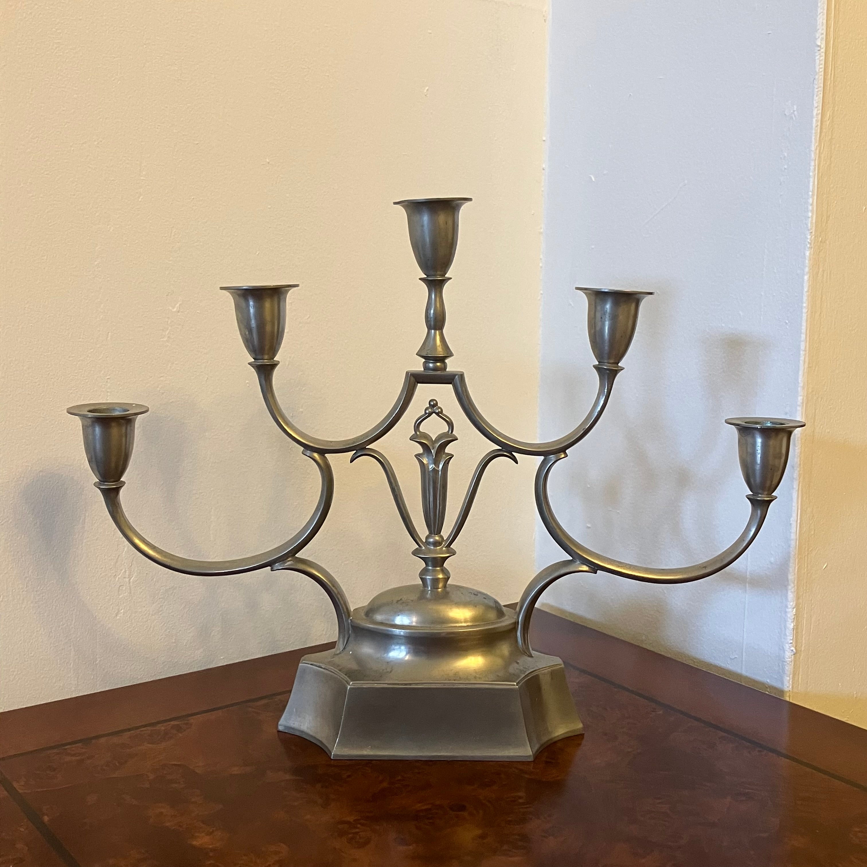 Pewter candelabra from Just Andersen