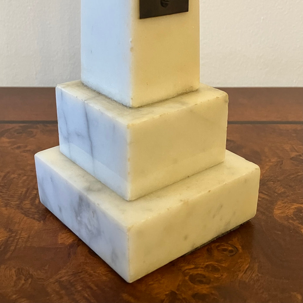 Antique marble desk thermometer