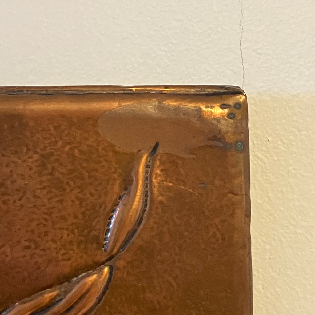 Art Nouveau copper relief