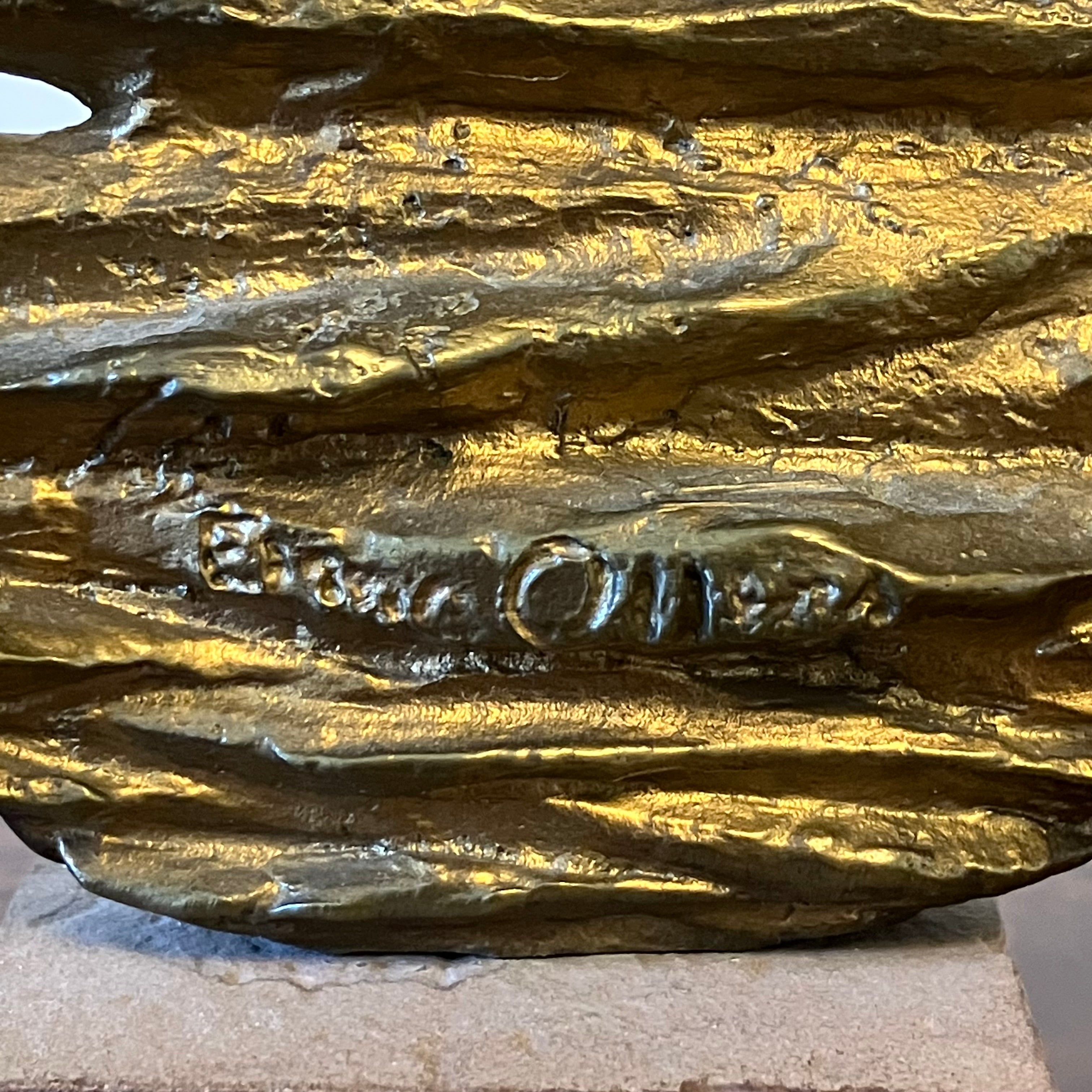 Bronze sculpture "Sagoskeppet" by Elma Oijens