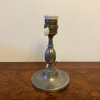 Art deco pewter table lamp