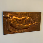 Art Nouveau copper relief