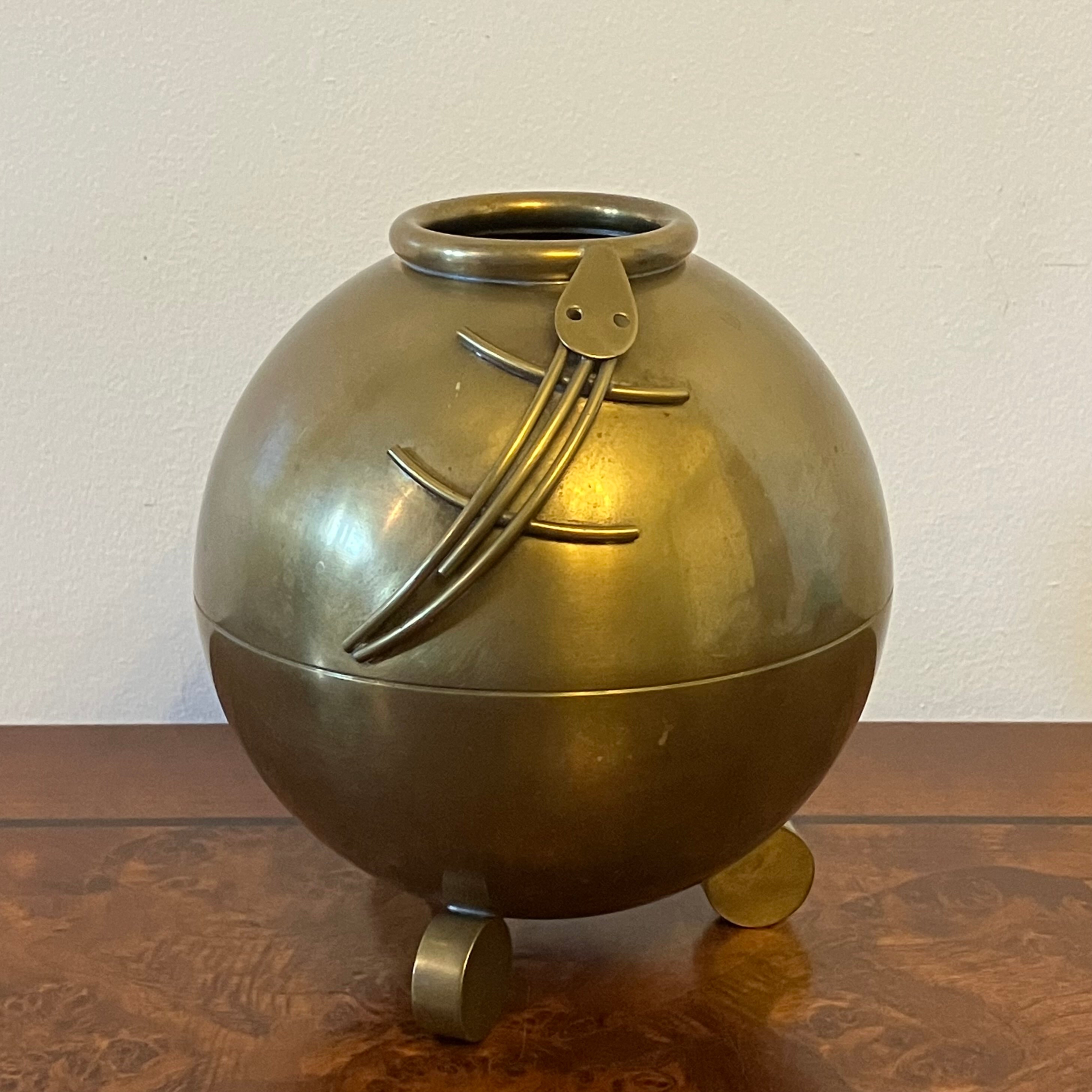 Brass vase by Carl Einar Borgström