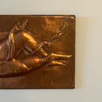 Art Nouveau copper relief